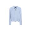 Ribbed Collar Two Way Knit Zip Up Ar1kg263