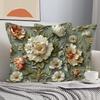 Flower Ultra-soft Throw Pillow Cover, Home Living Room Sofa Cushion Cover, Car Seat Lumbar Support Cover