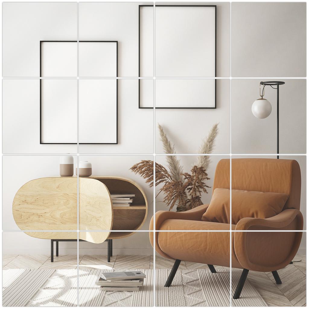 10 to 40Pcs Square Acrylic Mirror Wall Sticker Self-Adhesive Mirror Stickers Living Room Decoration Removable Mirror Sticker