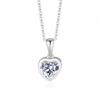 S925 Silver Heart Moissanite Necklace - Elegant Light Luxury Clavicle Accessory for Women