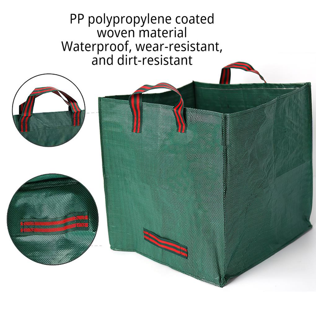 Odpadkové pytle Courtyard Velká nádoba PP s uchy pro sběr Odpadkové koše Skladování zahradního odpadu Nositelné Travní odpadkový koš
