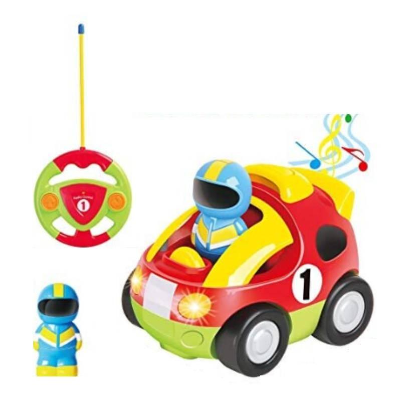 Jakmean Cartoon Remote Control Car Police Car With Colorful Lights And Music For Kids
