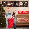 Santa Claus Porch Banner, Winter Holiday Christmas New Year Party Design, Polyester Outdoor Garden Porch Fence Wall Decoration
