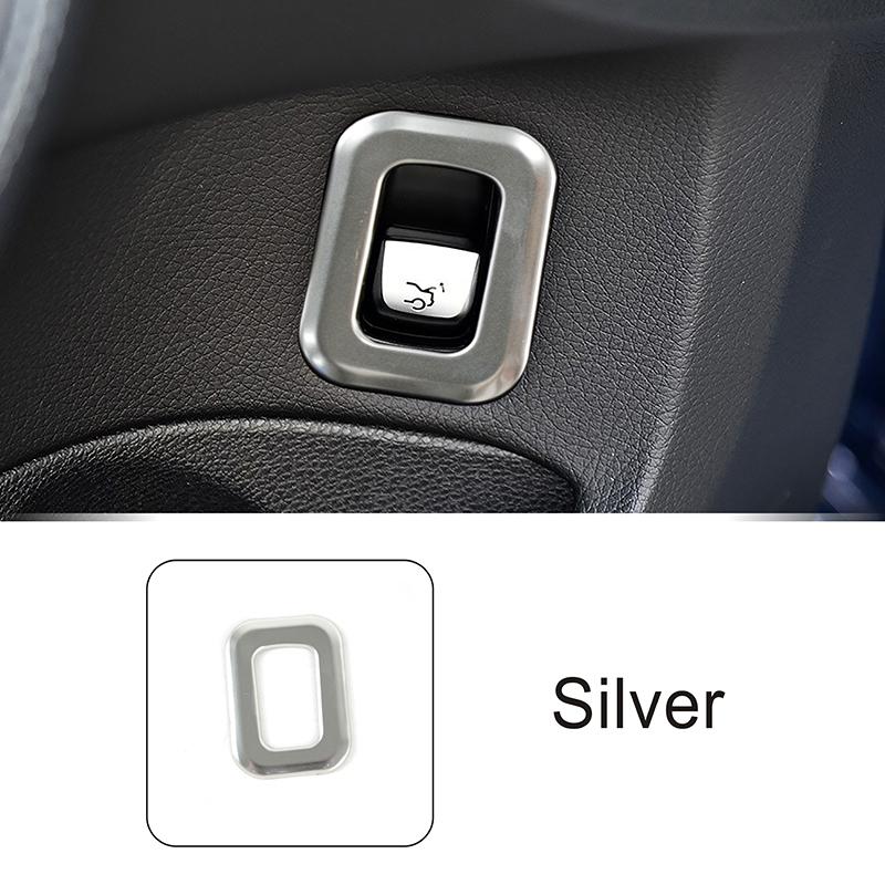 Car Door Trunk Switch Button Frame Stainless Steel Trim For Mercedes Benz C Class W205 GLC X253 2015- Interior Accessories