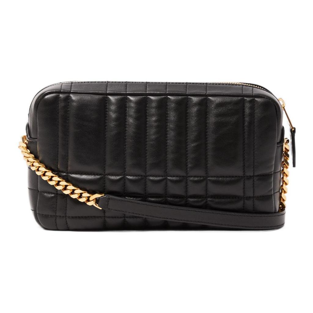 Burberry Lola Bag With Brand Logo Magnetic Closure Adjustable Chain Shoulder Strap Lambskin Camera Crossbody Bag Women Bags Black 80608941