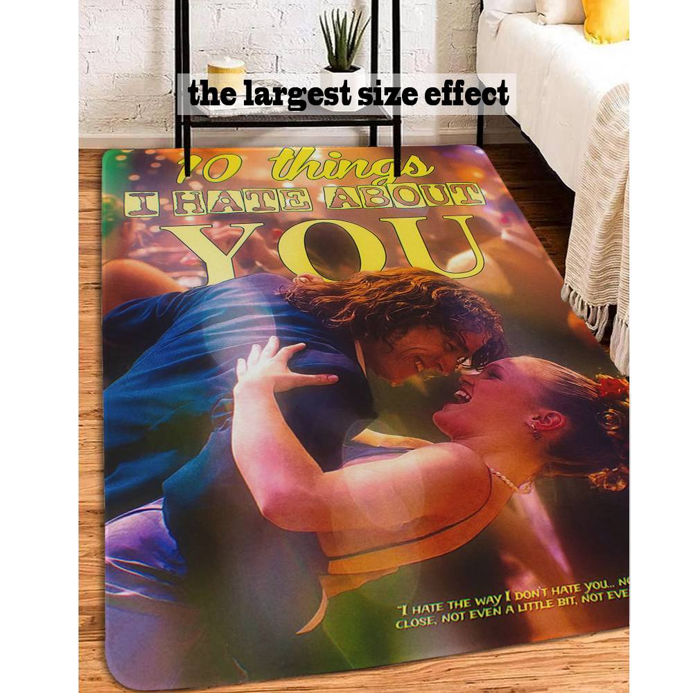 Vintage 10 Things I Hate About You Movie Floor Mat Style Soft Bedroom Floor House Laundry Room Mat Anti-skid Household Carpets