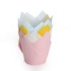 50 Stück Papier Kuchenbecher Dekoration Werkzeuge Cupcake Tulpenblüte Schokoladen Cupcake Hülle Backen Muffin Papier Einlage Halter Einweg