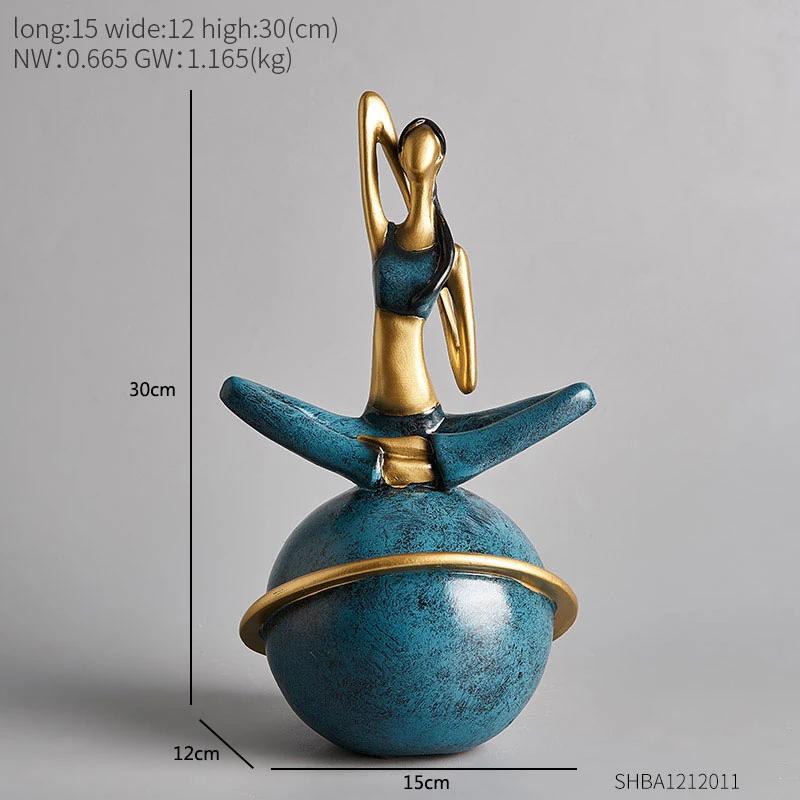 Nordic Style Girl Resin Decoration Interior Character Decoration Accessories Desktop Creative Model Character Sculpture Gift