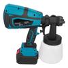 Cordless Paint Sprayer Gun Electric 21V Lithium Battery Rechargeable 1000ml US Plug 100?240V