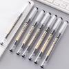 2Pcs 0.5mm Writing Pen Smooth Ink Output Comfortable Grip Writing Fluently Write Stress Relief Gel Pen for Office