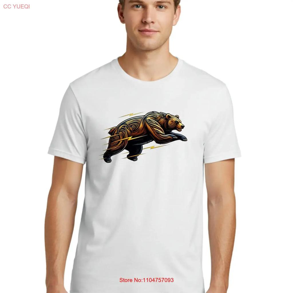 Fast Moving Bear Unisexs T Shirt 100 Cotton Casual Summer Wear Vintage Designer Clothes Breathable Top For Everyday Wear