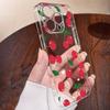 Cartoon Cherry Fruit Clear Phone Case For IPhone 16 16E 15 17 14 13 12 11 Pro Max Air Cute INS Cover Case