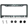 Smooffly Mountain Forest Tree Landscape License Plate Frame Metal Aluminum Car Tag Holder with 2 Holes and Screws 12.2 X 6.3 Inch Decoration for US