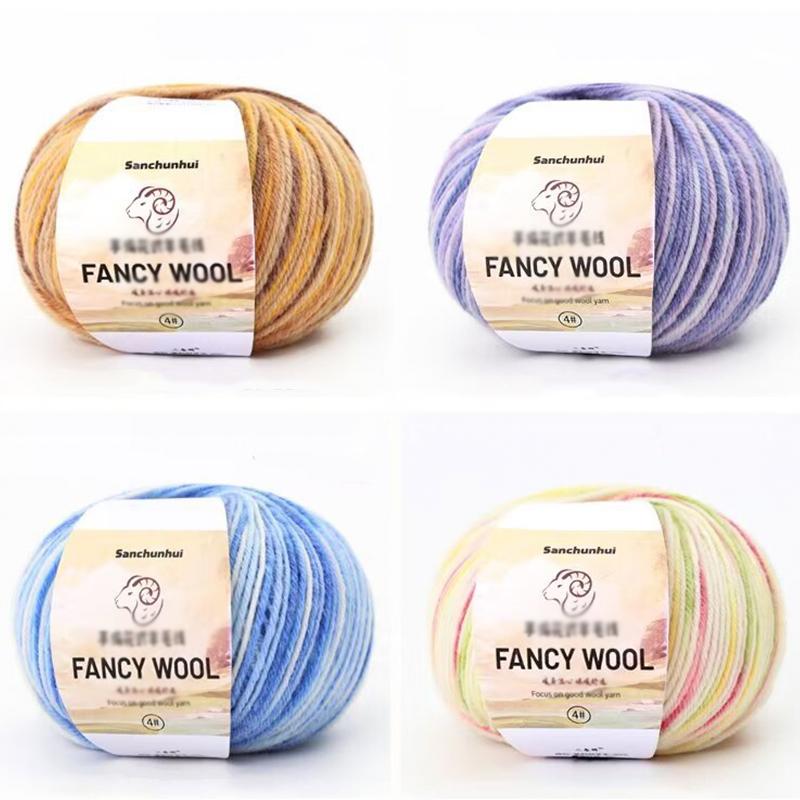 1PC Real Silk Gift Thread Pure Cotton Line Multi-functional Hand Woven Handmade Segmented Dyed Wool Yarn Multi-element