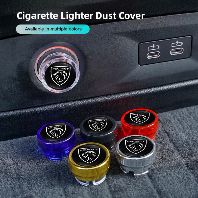 Car Cigarette Lighter Cover DustProof Decoration Cap For Peugeot 408 308 5008 208 2008 3008 Landtrek Rifter 508 301 108 608 4008