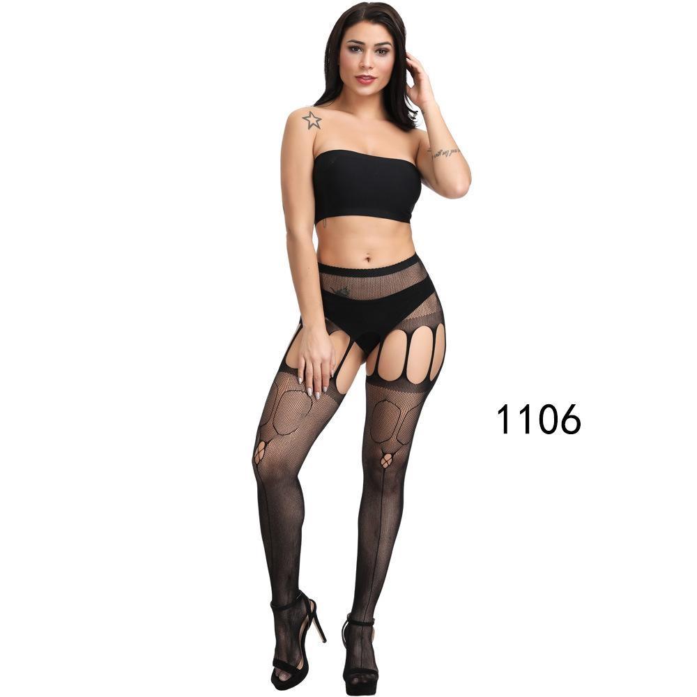 Large Size Dame Svarte Strømper Åpent Skritt Strømpebukse Plus Size Strømpe Sexy Hvit Tights Dameundertøy 6xl