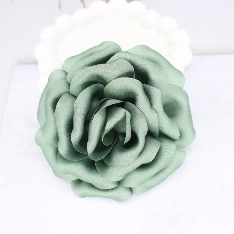 Elegant 3D Satin Fabric Brooch - Large Floral Pin for Sweaters and Suits (10cm)