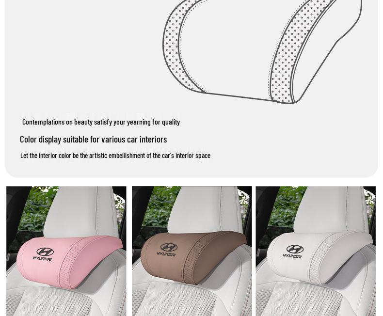 Fits Hyundai ix35, ix25, Elantra, Mingtu, and Langdong car seat headrests and neck supports.