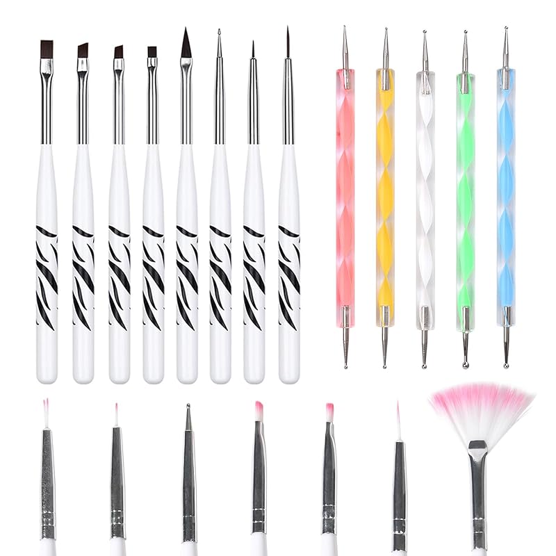 11Pcs Nail Art Design Brush Set UV Gel Flower Painting Pen Gradient Nail Drawing Brush Nail Liner Brushes Wood Handle Manicure Breushes Drawing Set 2