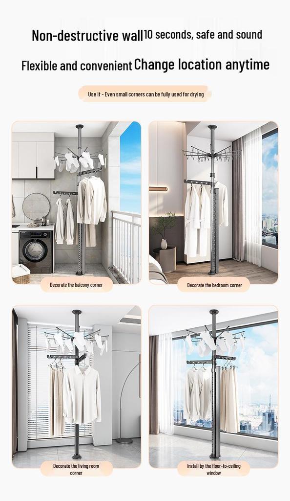 Top-Tier Telescopic Freestanding Clothes Drying Rack for Bedroom 