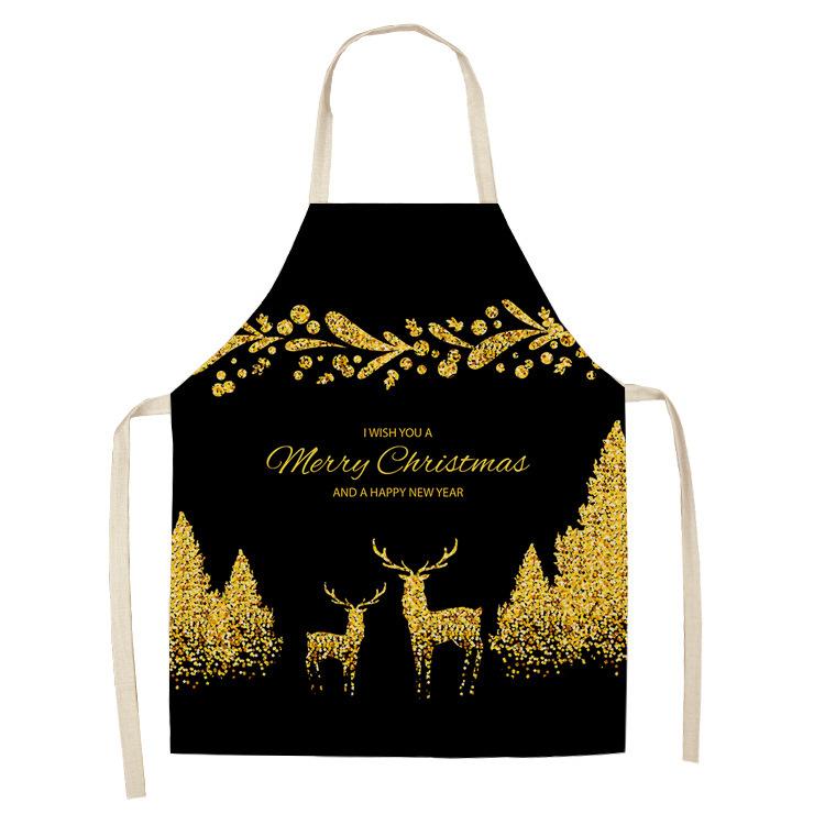 Christmas Golden Theme Apron for Children Child Apron Woman Kitchen Apron Women Kitchen Apron Master Apron Kitchen Apron Apron