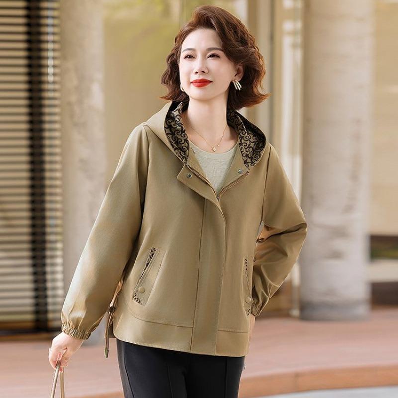 

Пальто новый свободный тренч повседневная женская универсальная куртка 5XL [recommended 150-80kg] хаки