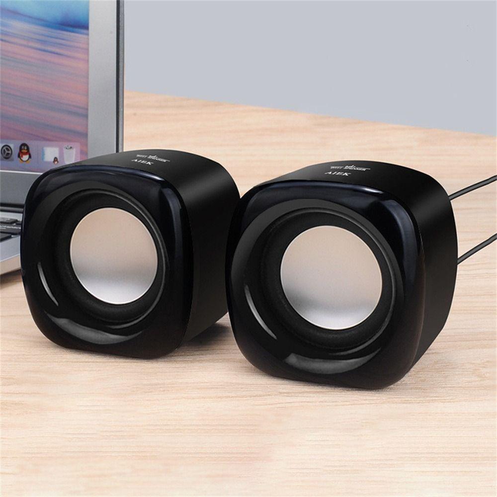 Mini Stereo Wired Bass Sound Subwoofer Music Player Computer Speaker Audio Speakers Loudspeaker