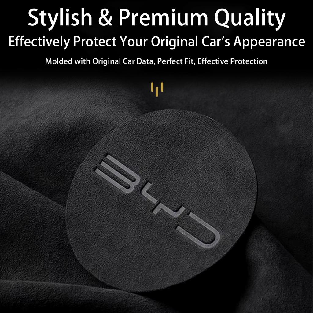 For BYD Series Car Steering Wheel Sticker for Seal 06 Dolphin Seagull Yuan Plus Suede Steering Wheel Anti-Scratch  Accessories