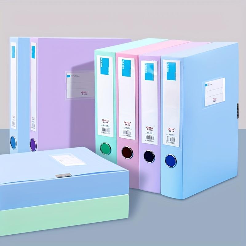 4pcs of Office Meeting File Boxes in A4 Size, Morandi Style, for Organizing Accounting Vouchers And Personnel Records