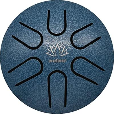 One Tone ONETONE Tongue Drum, A Major Pentatonic Scale, 6 Notes, 3" Blue, OTTG-03/BL [Includes Instruction Manual, 1 Mallet, and Key Number Sticker]