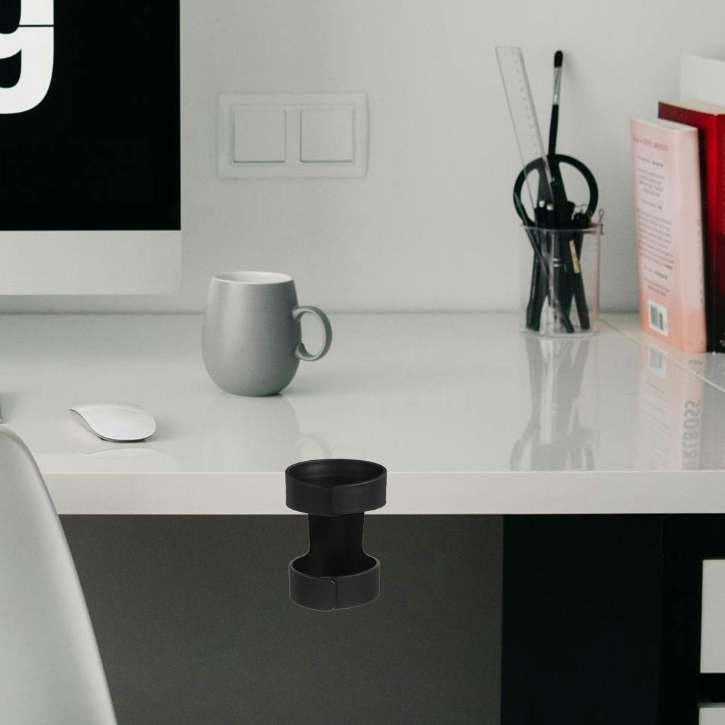 Premium Adjustable Clamp-on Cup Holder for Desk Table Edge Metal Construction Secure Mug Stand Office Home School Desk Drink