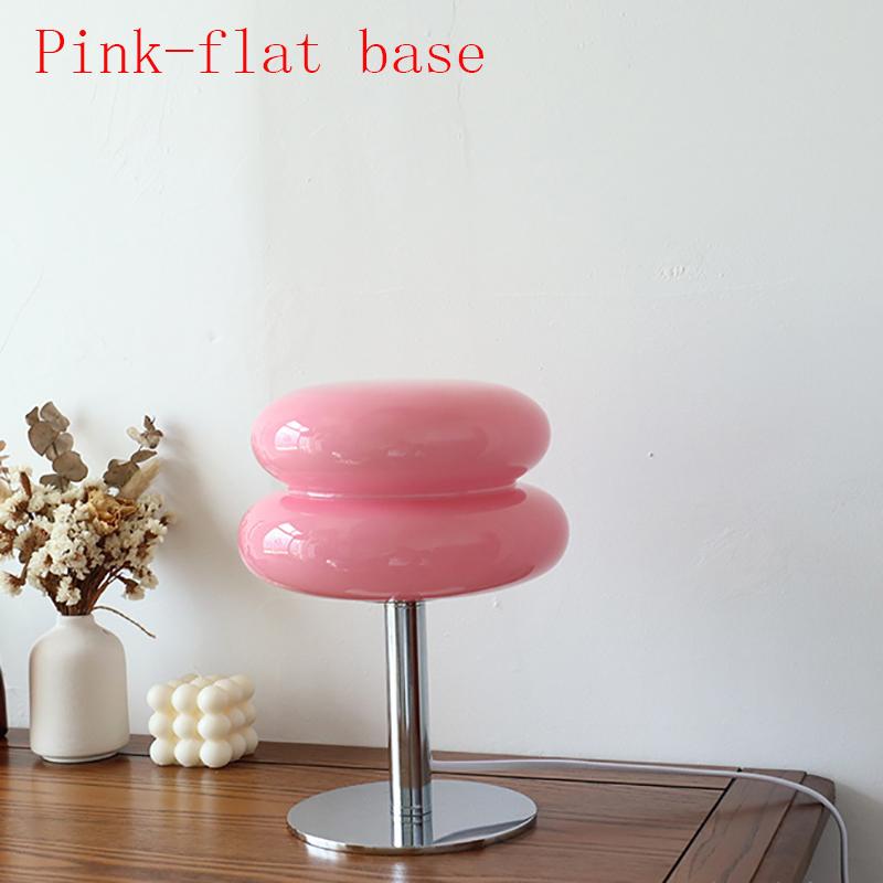 Glass Hamburger Lamp with LED Tricolored Bulb Ornament Table Light for Bedroom Living Room Hotel Study Decorative Night Light