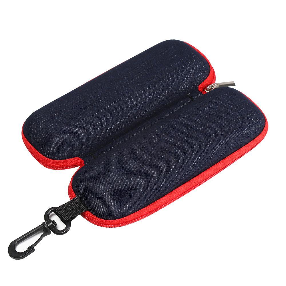 Denim Fabric Glasses Box Zipper Sunglasses Protection Resistance Container Eyeglasses Case TravelReading Glasses Carry Bag