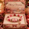 Christmas Beaded Bracelet With Santa Sleigh Charm Perfect For Holiday Gifting Christmas Party Winter Accessory