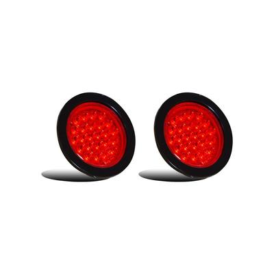 APSMOTIV 4" Στρογγυλό LED Φανάρι Ουράς Ρυμουλκού 2 Τεμάχια 24 LED Φως Φρένων Σήματος Στροφής Μαρκαδόρος Θέσης Ρυμουλκού Πραγματικό Φως για Φορτηγά Ρυμουλκού RV Αδιάβροχο