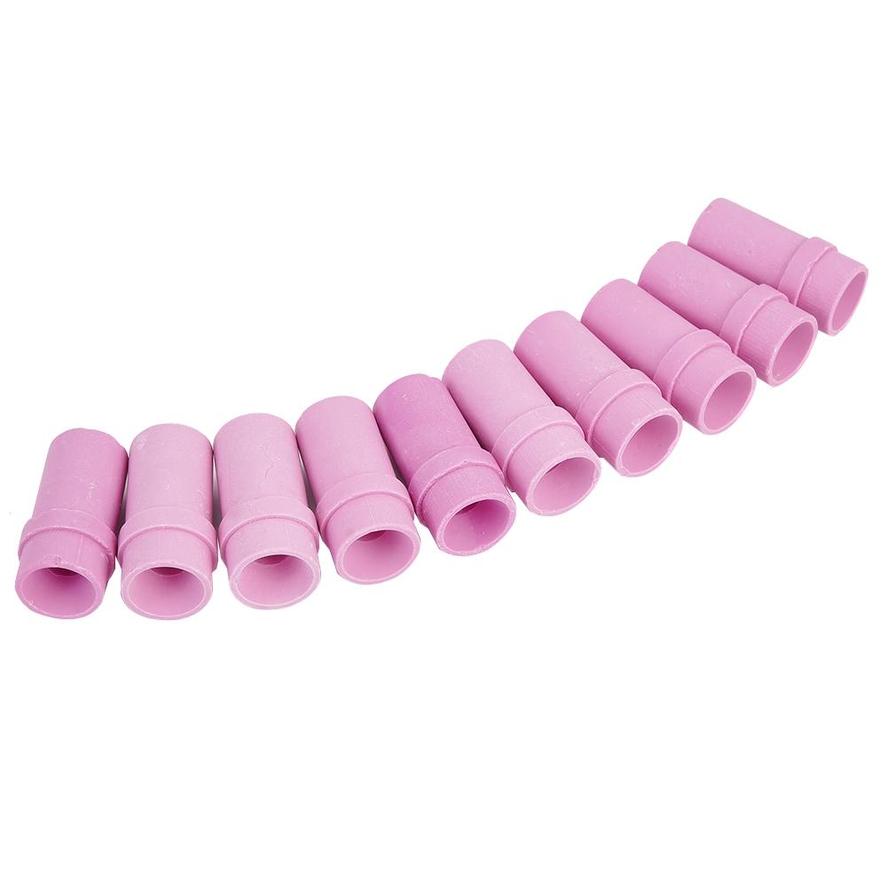 10 Pezzi Punta Ceramica Sabbiatrice Rosa Forte Resistenza all'Usura