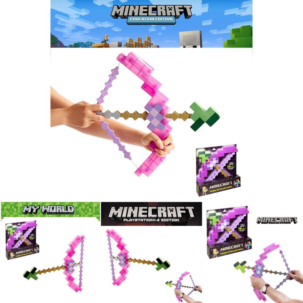 Minecraft Pink Bow And Arrow Toy For Kids Plastic Material 38*35.5cm Packaging Size
