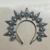 1pc Trendy Divine Halo Crown Baroque Neutral Tiara Party Banquet Holiday Exaggerated Eye-Catching Women Hair Accessory Crown