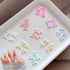 50Pcs Mixed Mini Bow Nail Art Charms 3D Bowknot Tie Parts Nail Art Decoration Ribbon Nail Accessories For Diy Manicure Salon