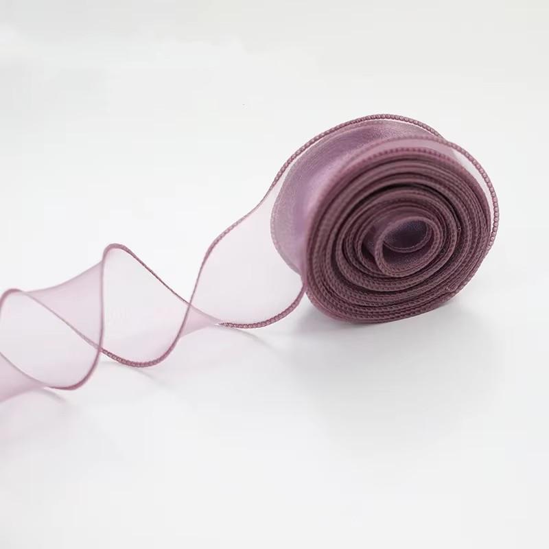 1 st 9m/rol Chiffon Zijden Lint Organza Satijn voor DIY Craft Cadeauverpakking Decoratie Bruidsboeketten Krans Naaibenodigdheden
