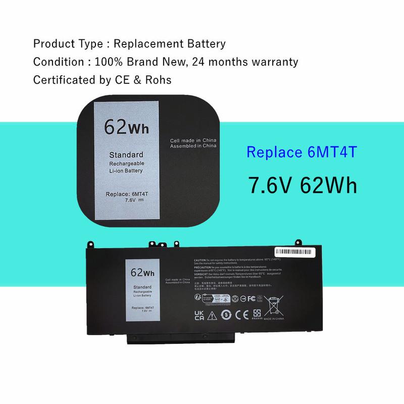 6MT4T 7.6V 62Wh Laptop Battery For Dell Precision 15 3510 M3510 For Latitude E5470 E5570 14 5470 15 5570 7V69Y TXF9M 79VRK