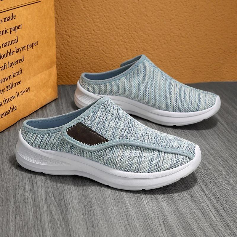 Couple Slippers Fashion Baotou Half Slippers Light Comfort Sport Slipper Non Slip Flat Slipper New Casual Slippers for Men Women