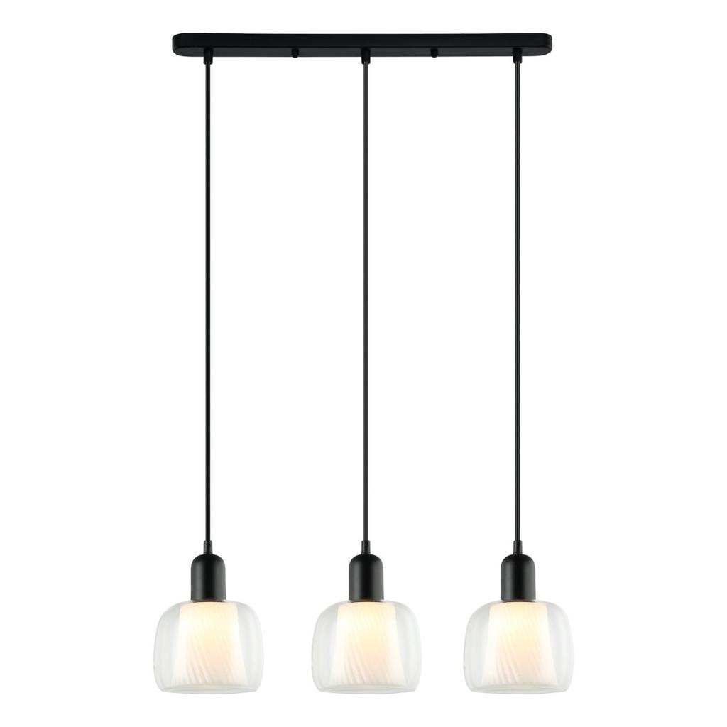 Lampa wisząca LAMEZIA PND-67594-3-BK+CL Italux