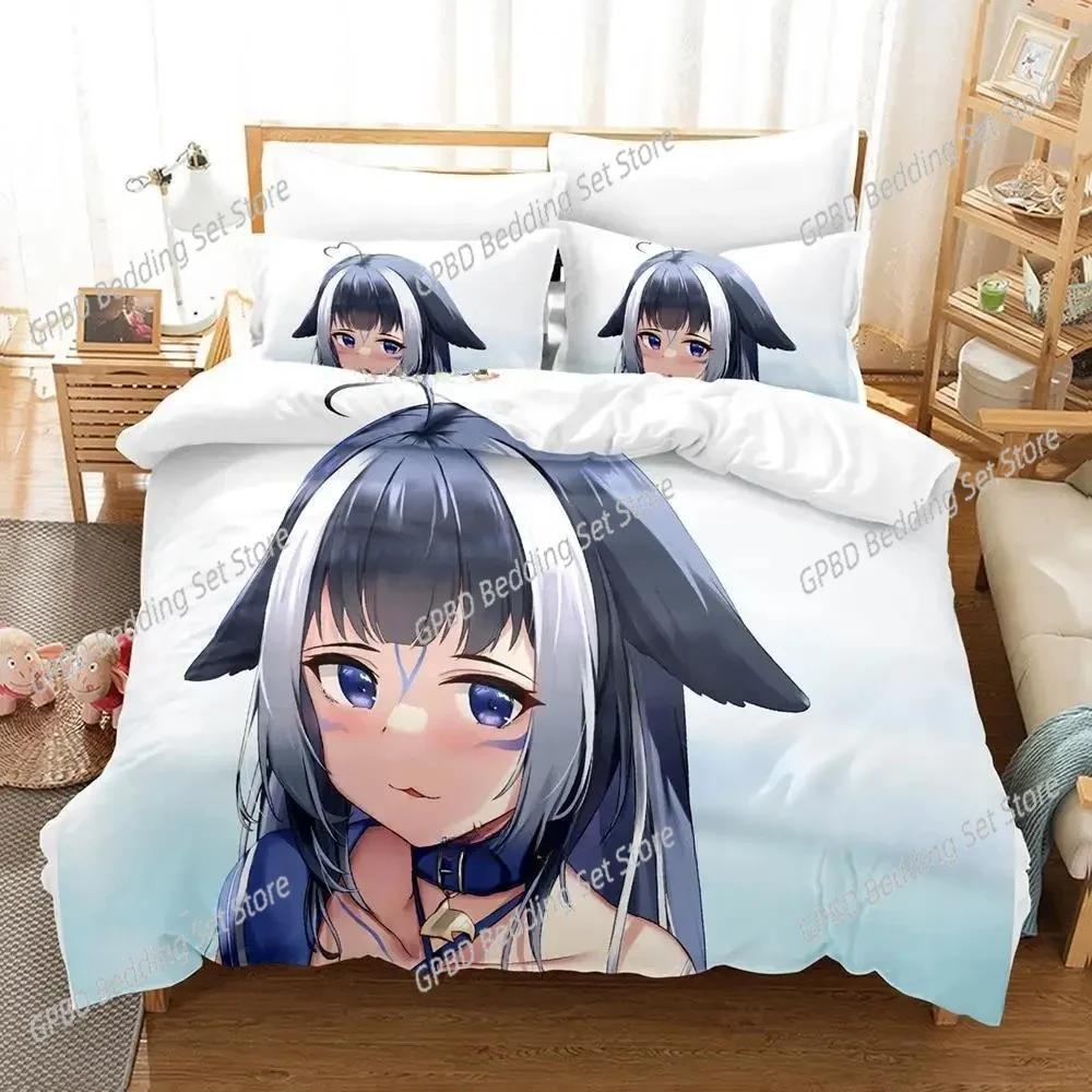 Anime Kawai Young Girls Shylily Beding Set 3D Printed Suitable for Bedrom Soft Duvet Cover Set With Pilowcases Children Kids Home Textile