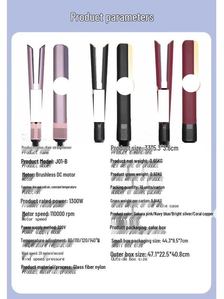 Huaqiangbei HT01 Hair Straightener with Multiple Versions and Packaging Options