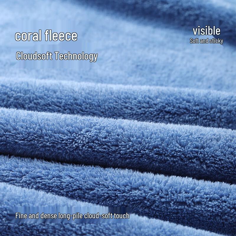 Muji-Style Antibacterial Coral Fleece Bath Towel