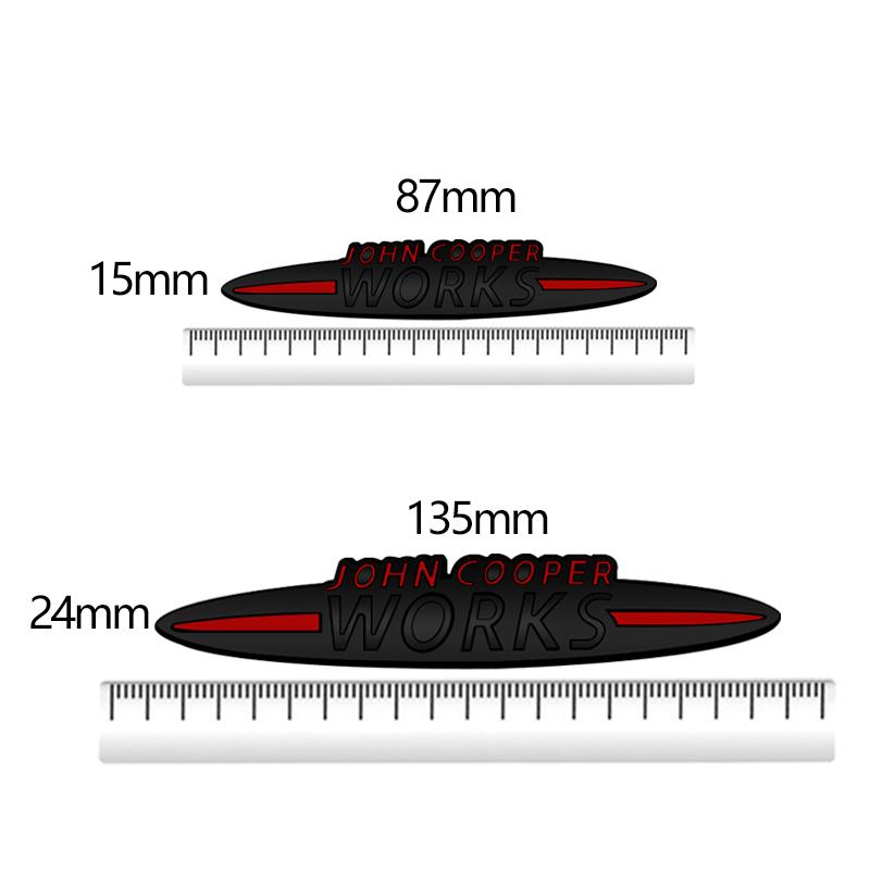 Emblema Nero JCW Styling Auto Adesivo 3D Metallo Griglia Cofano Anteriore Badge Per MINI Cooper S R55 R56 F54 F56 F55 F60 Decorazione Carrozzeria