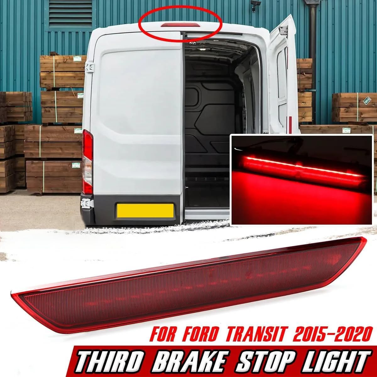 High Mount Third Brake Light For Ford Tourneo 2012-2020 Transit MK8 2015-2020 1899968 LED Stop Light 3rd Brake Lamp