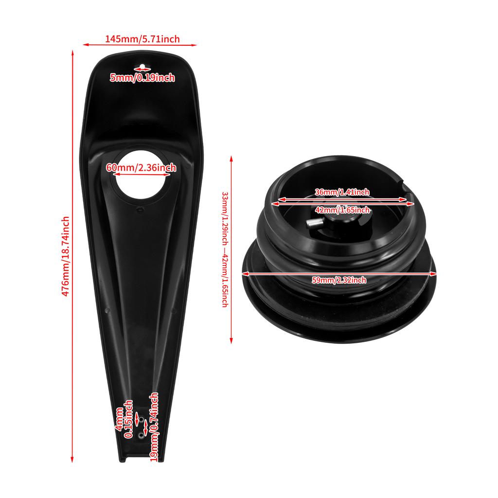 Motorcycle Dash Fuel Tank Console Trim Oil Gas Tank Cover Cap For Harley Touring Road Electra Street Glide Ultra CVO 2008-2023