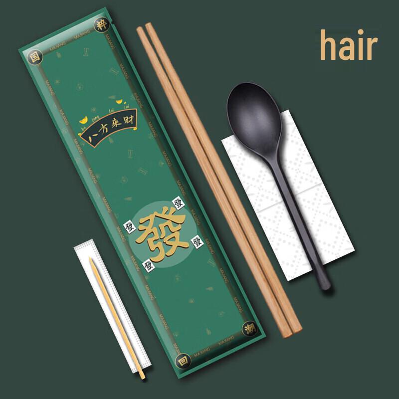 Yuzhuxun Commercial Takeaway Bamboo Chopsticks & Ceramic Spoon Set